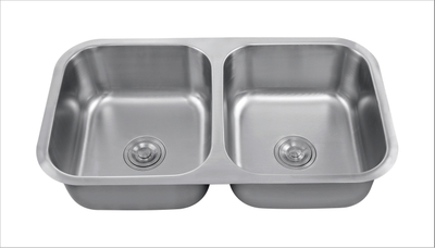 Stainless Steel Kitchen Sink Double Bowl Undermount China Wholesale Factory Machine Pressed Sink 