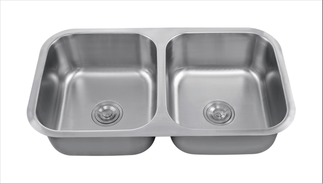 Stainless Steel Kitchen Sink Double Bowl Undermount China Wholesale Factory Machine Pressed Sink 