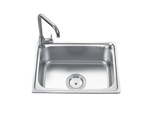 WS6045 Stainless Steel Sink Single Bowl with Faucet Polished Factory Wholesale SUS304/201 Hot Sale High Quality Undermount