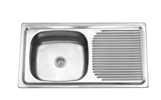 Customized Polished Single Bowl Stainless Steel Kitchen Sink