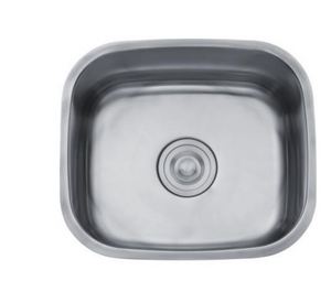 Single Bowl Polished Stainless Steel Customized Kitchen Sink