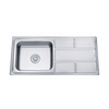 201 Stainless Steel Kitchen Sink Single Bowl Single Drain