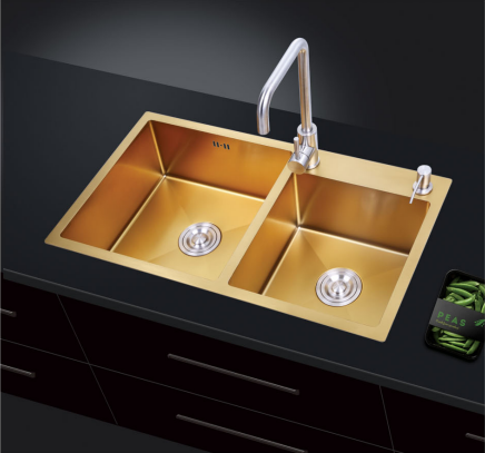 gold kitchen sink