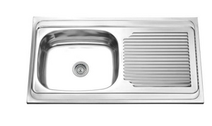 Single Bowl Customized Stainless Steel Polished Kitchen Sink